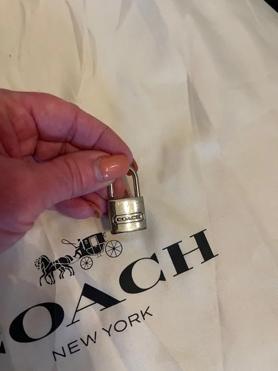 Coach Silver Padlock Key Holder - Picture 5 of 5